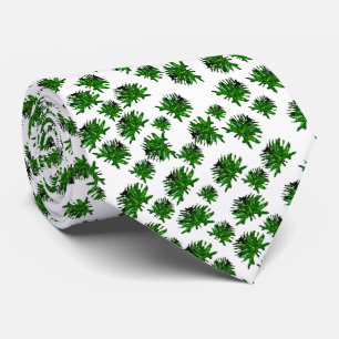 Green Dracaena Fern Leaves, Neck Tie
