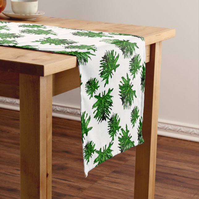 Green Dracaena Fern Leaves, Table Runner (In Situ)