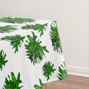 Green Dracaena Fern Leaves, Tablecloth