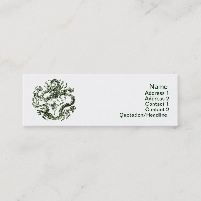 Green Dragon Business Card (Front)