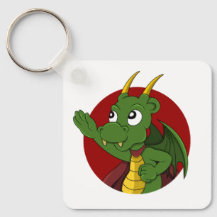 Green dragon  cartoon  keychain