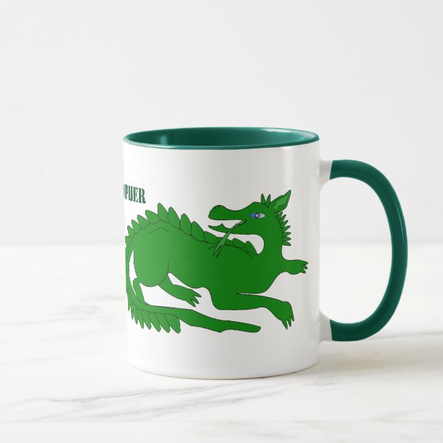 Green Dragon Design Mug (Right)