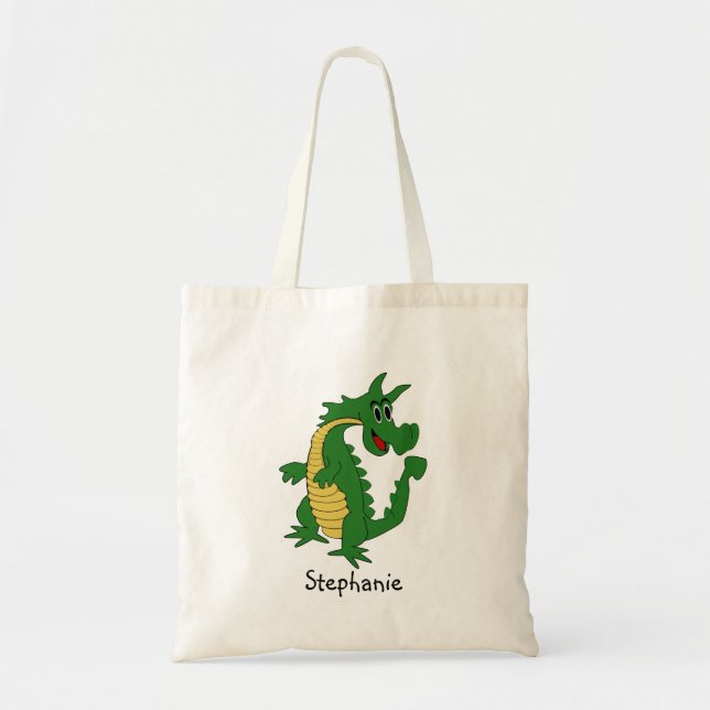 Green Dragon Design Tote Bag (Front)