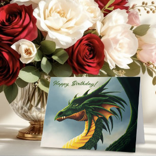 Green Dragon Fantasy Card