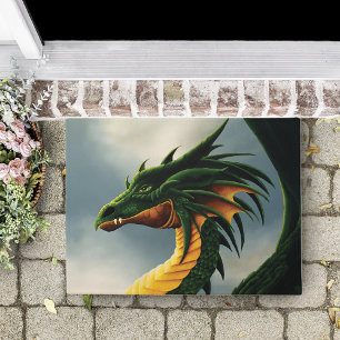 Green Dragon Fantasy Doormat