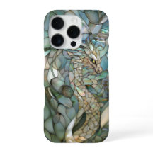 Green Dragon Faux Stained Glass