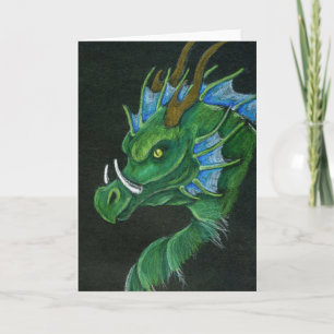 Green Dragon Greeting Card