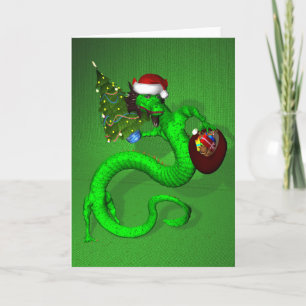 Green Dragon Holiday Card