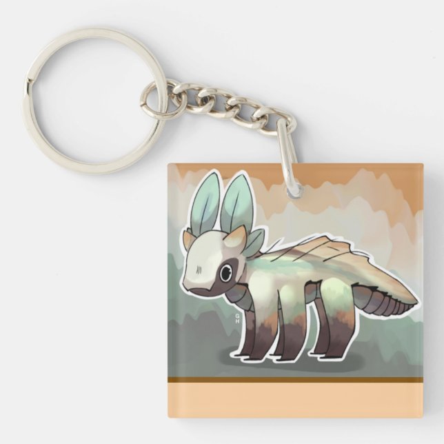 Green dragon keychain (Front)
