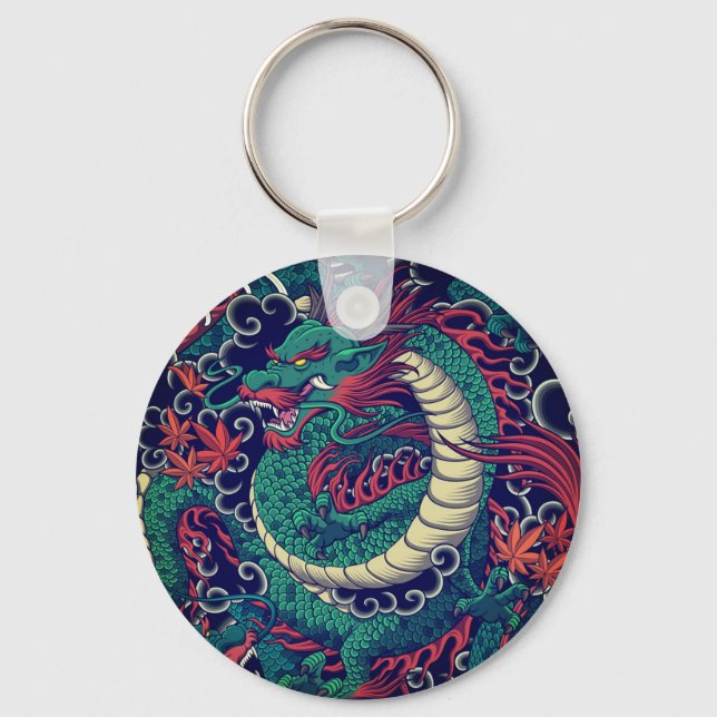 Green Dragon Keychain (Front)