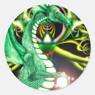 Green Dragon ~*Lore*~ Classic Round Sticker