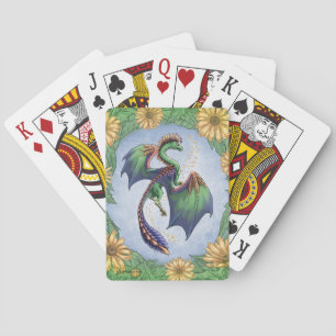 Green Dragon of Summer Nature Fantasy Art Playing Cards