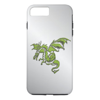 Green Dragon on Silver Case-Mate iPhone Case