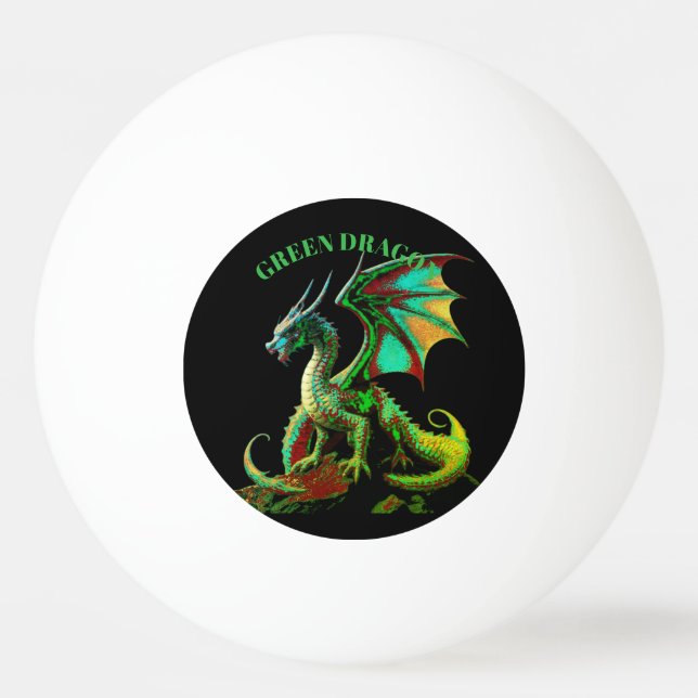 GREEN DRAGON  PING PONG BALL (Front)