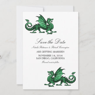 Green Dragon Save the Date Invite