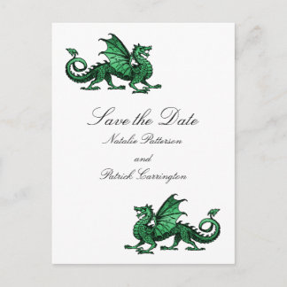 Green Dragon Save the Date Postcard