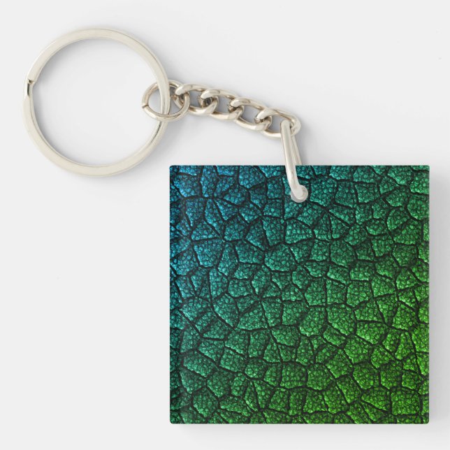 Green Dragon Scale Keychain (Front)