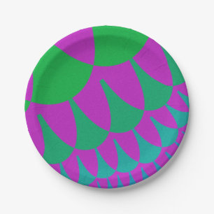 Green Dragon Scales Paper Plate