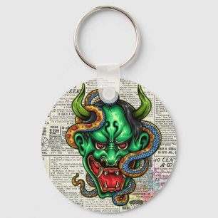 Green Dragon Tattoo Keychain