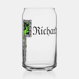 Green Dragon With Celtic Border Personalized Can Glass