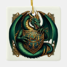 Green Dragon with Dragon Shield