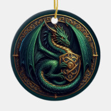 Green Dragon with Shield