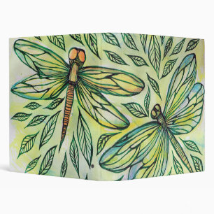 Green Dragonflies Dragonfly Lovers Binder