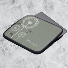 Green Dragonflies Laptop Sleeve