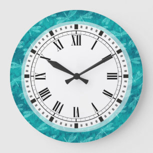 Green Dragonfly Dance Large Clock