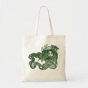 Green Dragonfly Goddess Art Dragonflies            Tote Bag
