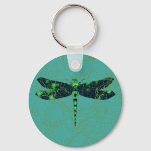 Green Dragonfly Keychain