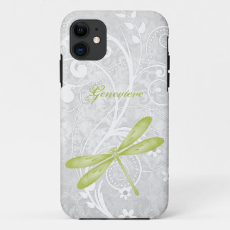 Green Dragonfly Personalized iPhone 11 Case