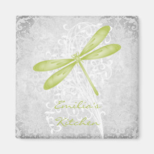 Green Dragonfly Personalized Magnet