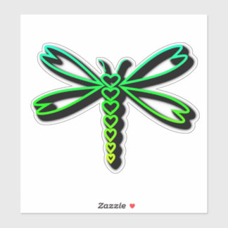Green Dragonfly Sticker