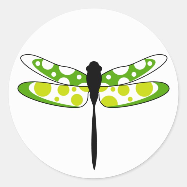 Green Dragonfly Sticker (Front)