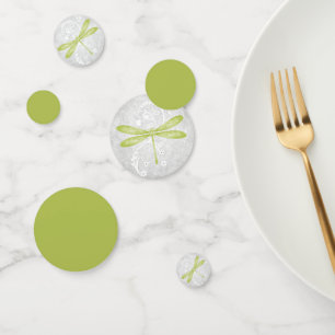 Green Dragonfly Wedding Table Confetti