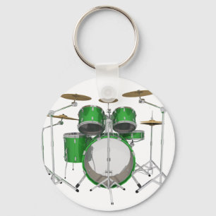 Green Drum Kit: Keychain