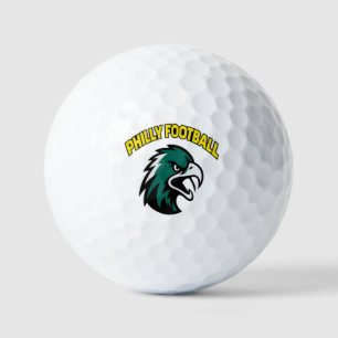 Green Eagle Mascot Philly Football Fan Apparel Golf Balls