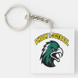 Green Eagle Mascot Philly Football Fan Apparel Keychain