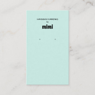 Green Earring Display Business Card