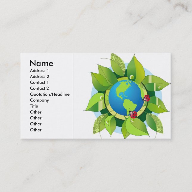 Green_Earth (2), Name, Address 1, Address 2, Co... Business Card (Front)