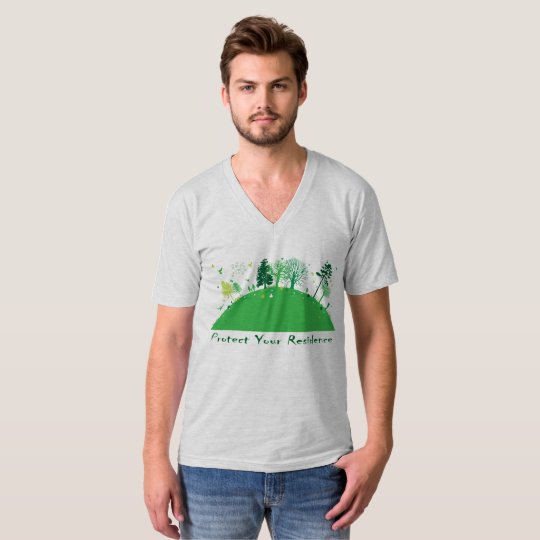 Green Earth Men's American Apparel Fine Jersey V-n T-Shirt