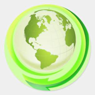 Green earth sticker