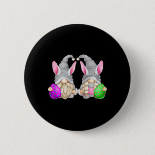 Green Easter Gnomes For Women Cute Easter Eggs And 2 Inch Round Button