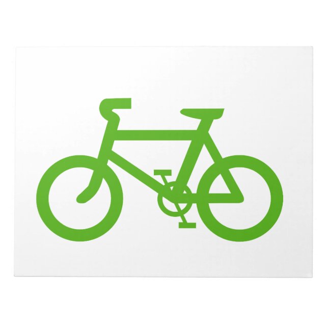 Green Eco Bicycle Notepad (Front)