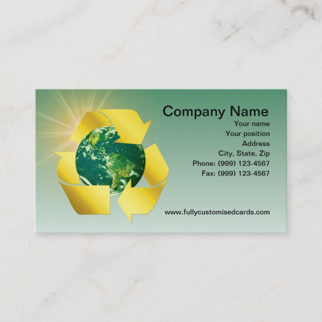 Green Eco-Friendly Business Card (Front)
