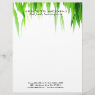 Green Eco Friendly Landscaping Business Letterhead