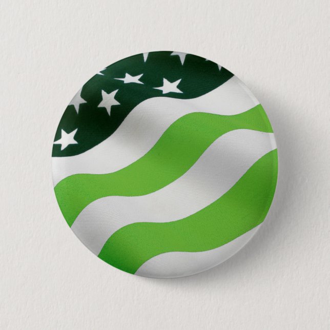Green (ecology) flag 2 inch round button (Front)