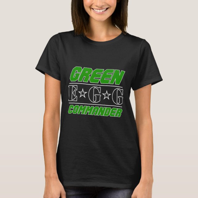 Green Egg Commander Green Egg Shirt Retro Bbq Sh  (Front)