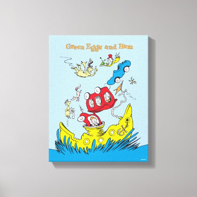 Green Eggs and Ham | I Do Not Like Them Anywhere Canvas Print (Front)